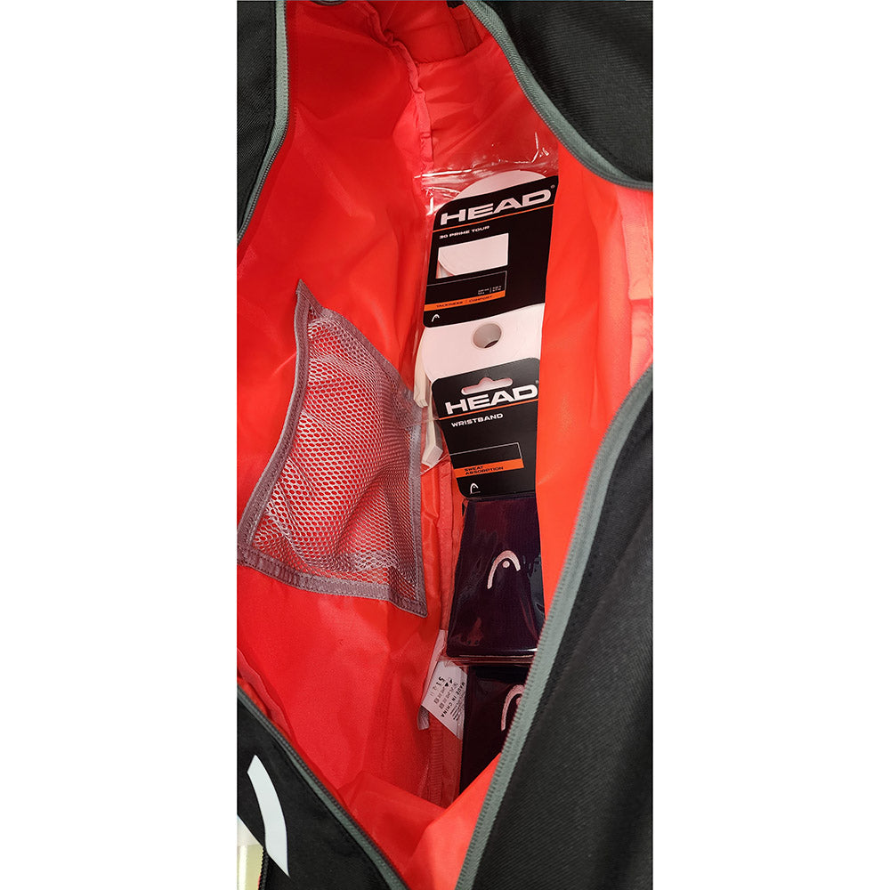 Head Tour Team Monstercombi 12 Racquet Bag (Black/Orange) - RacquetGuys.ca