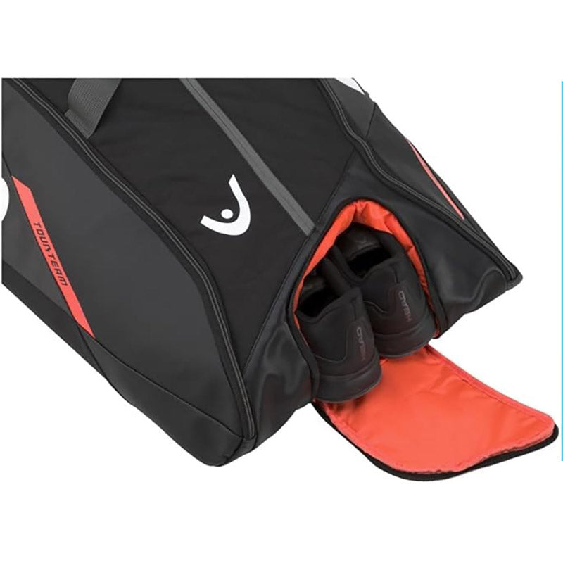 Head Tour Team Monstercombi 12 Racquet Bag (Black/Orange) - RacquetGuys.ca