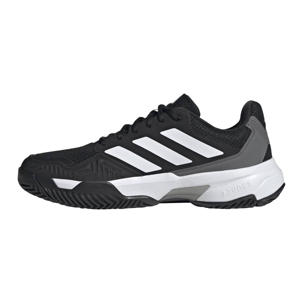 adidas CourtJam Control 3 Men's Tennis Shoe (Black/White) - RacquetGuys.ca