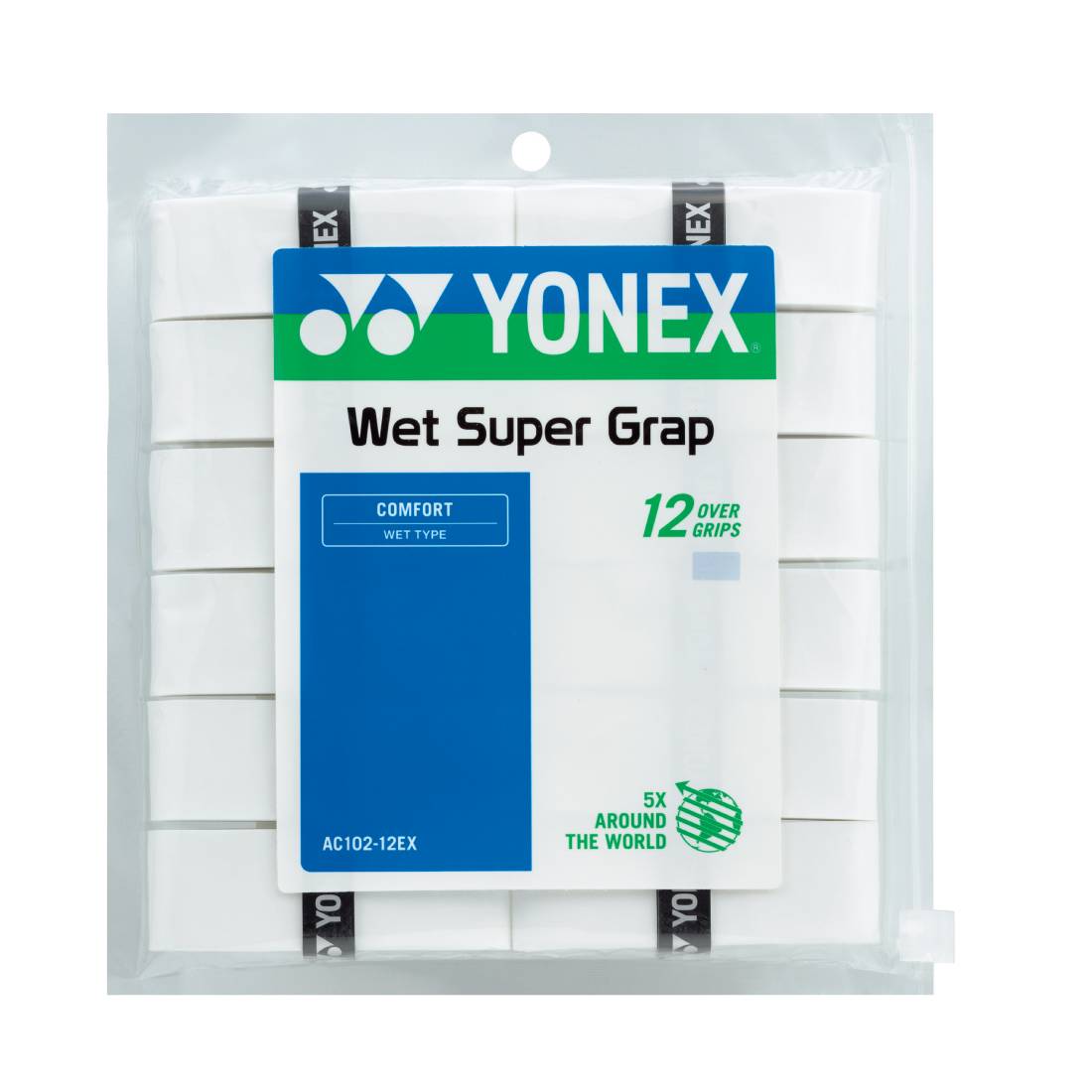 Yonex Wet Super Grap Overgrip 12 Pack (White) - RacquetGuys.ca