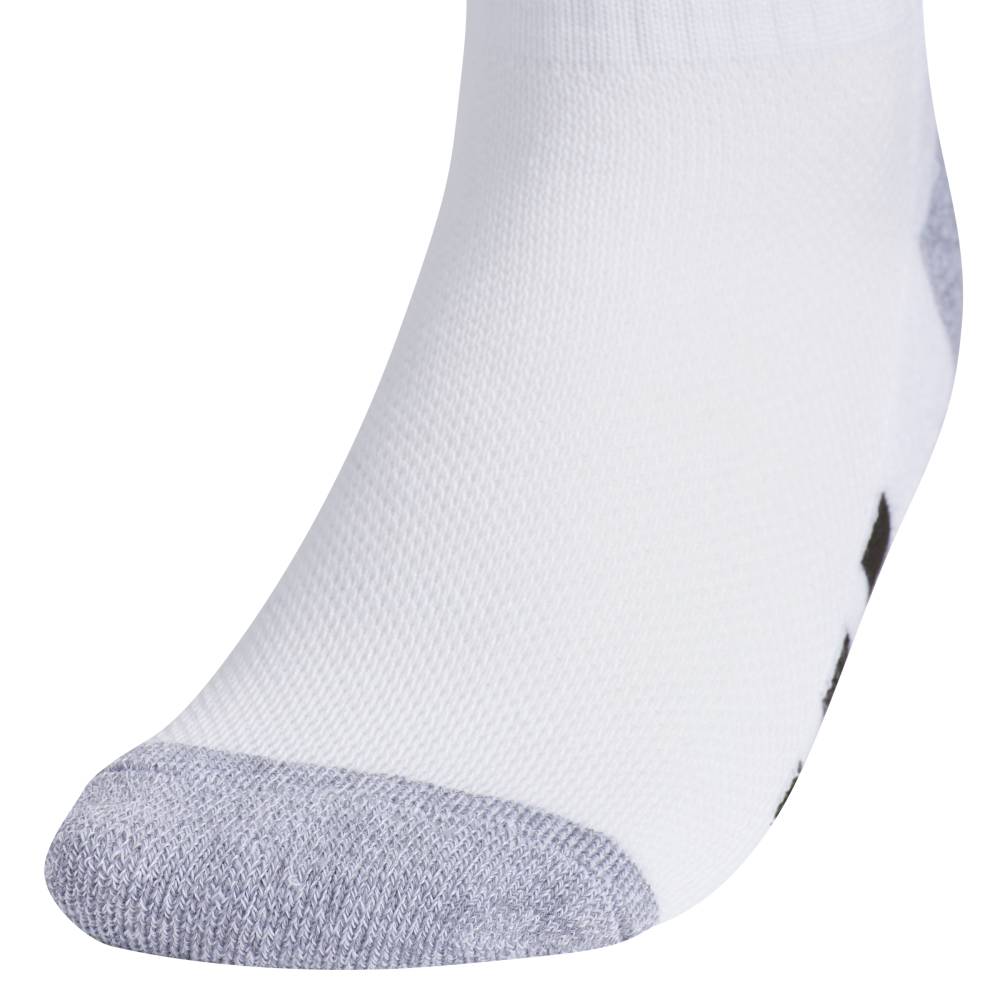 adidas Youth Athletic  Cushioned Quarter Socks (White/Grey) - RacquetGuys.ca