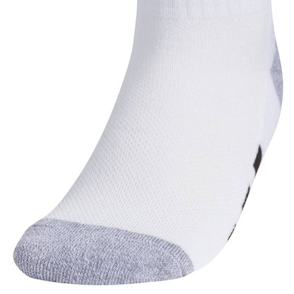 adidas Youth Athletic  Cushioned Quarter Socks (White/Grey) - RacquetGuys.ca