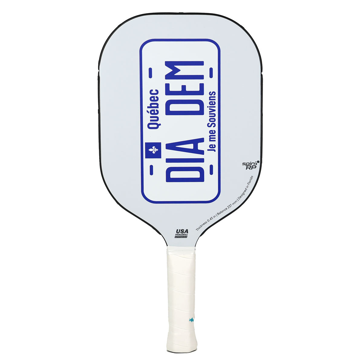 Canadian Quebec Flag Diadem Icon V1 Pickleball Paddle