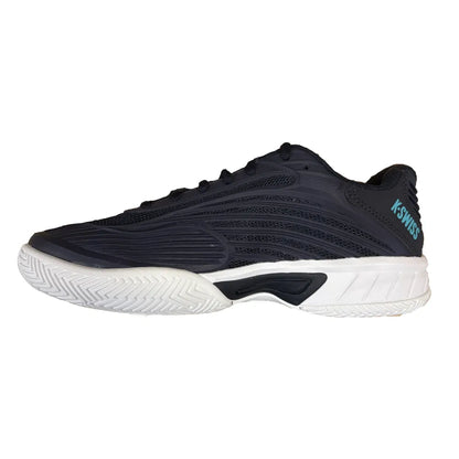 K-Swiss Hypercourt Express 3 Junior Tennis Shoe (Carbon/Baltic/White) - RacquetGuys.ca
