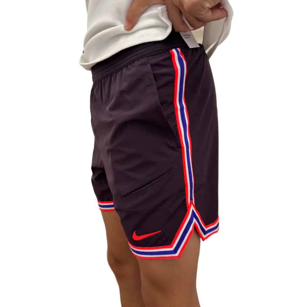 Nike Men's Court Dri-FIT U1 Slam NY Short (Burgundy Ash/Bright Crimson) - RacquetGuys.ca