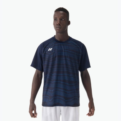 Yonex Men's Crew Neck Shirt (Dark Navy) - RacquetGuys.ca