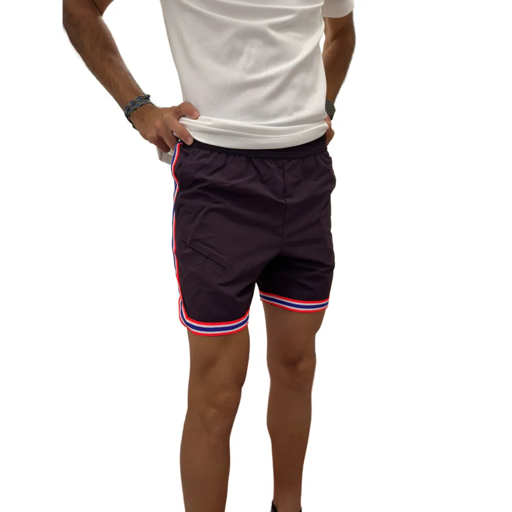 Nike Men's Court Dri-FIT U1 Slam NY Short (Burgundy Ash/Bright Crimson) - RacquetGuys.ca