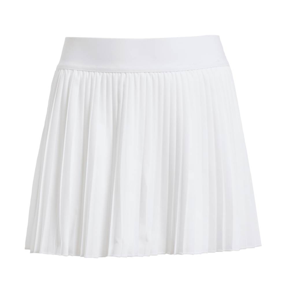 adidas Girl's Club Pleat Skirt (White) - RacquetGuys.ca