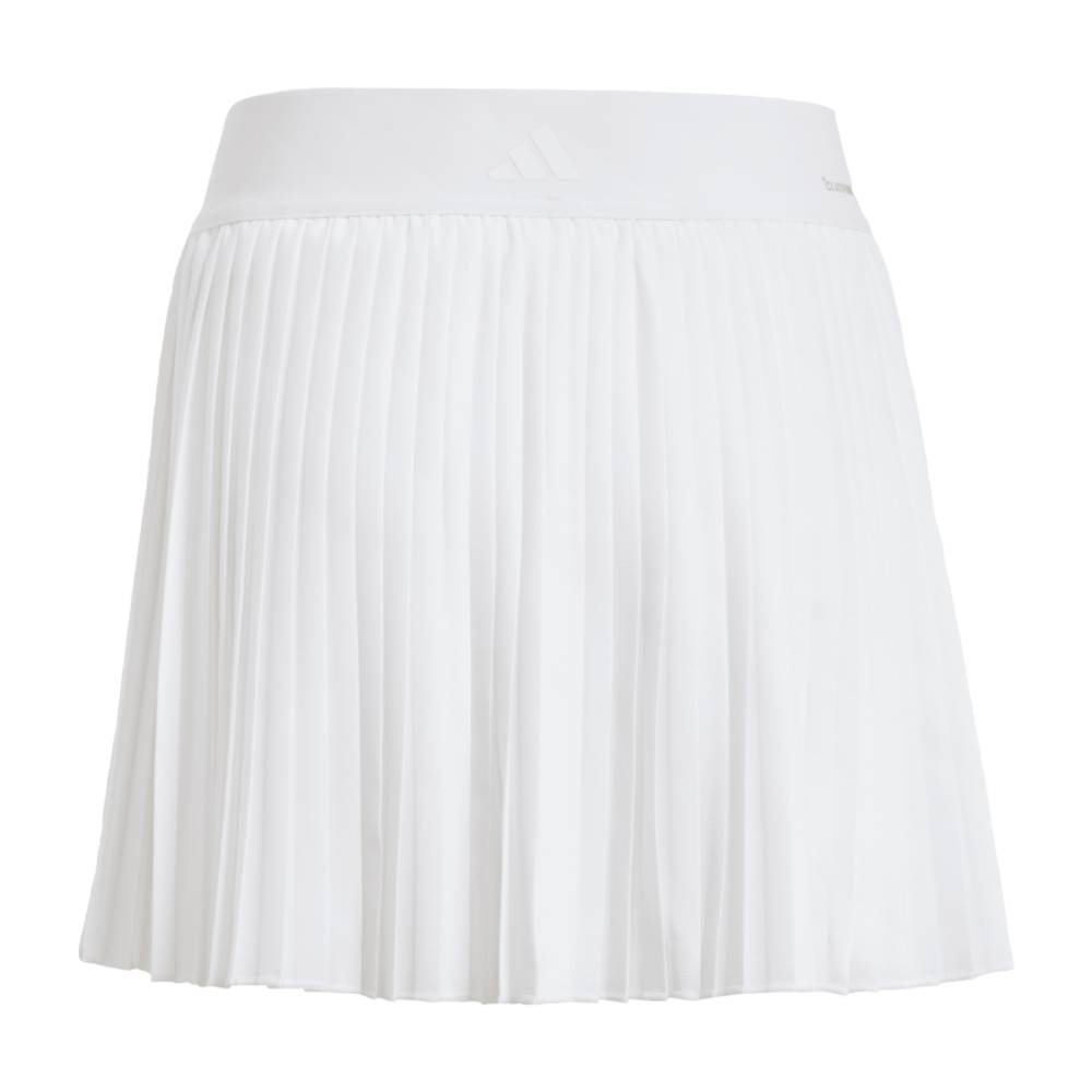 adidas Girl's Club Pleat Skirt (White) - RacquetGuys.ca