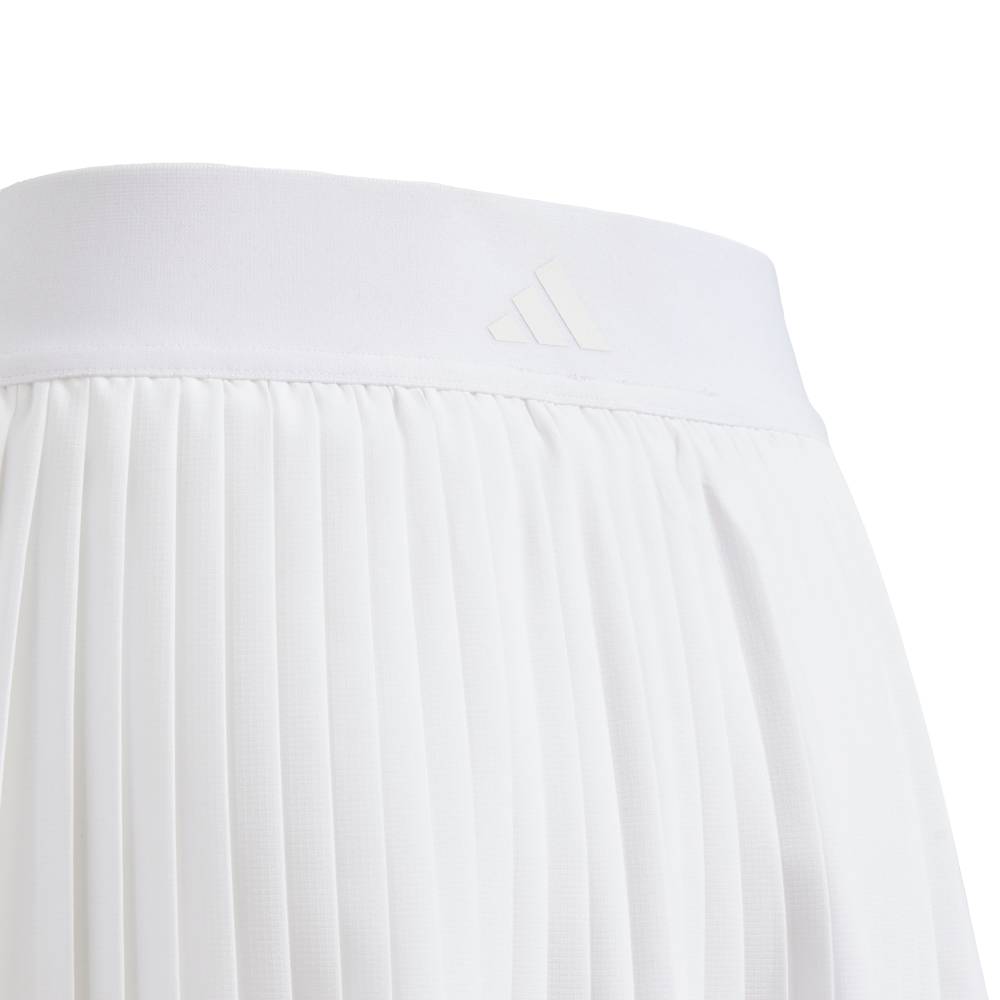 adidas Girl's Club Pleat Skirt (White) - RacquetGuys.ca