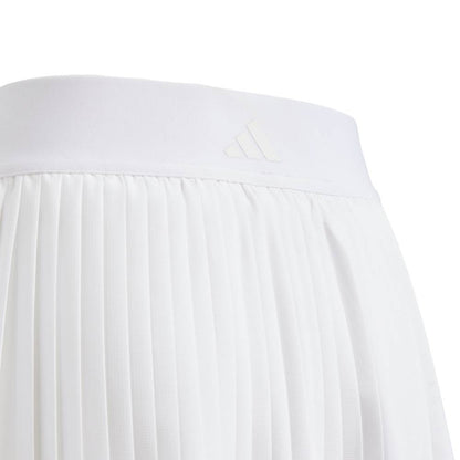 adidas Girl's Club Pleat Skirt (White) - RacquetGuys.ca