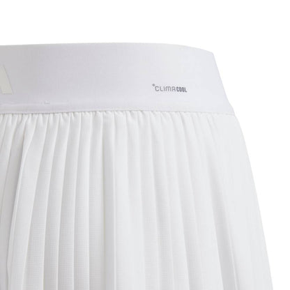 adidas Girl's Club Pleat Skirt (White) - RacquetGuys.ca