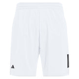 adidas Men's 7-inch Club 3 Stripe Tennis Short (White)