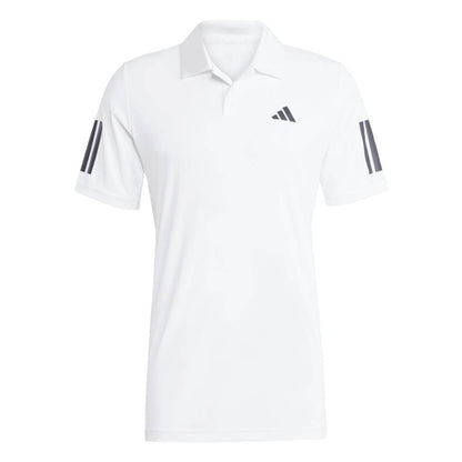 adidas Men's 3 Stripes Club Polo (White) - RacquetGuys.ca