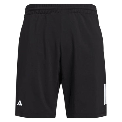 adidas Men's 3 Stripe Club Short 9-Inch (Black) - RacquetGuys.ca