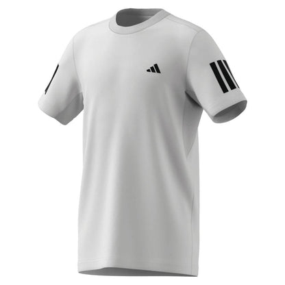 Adidas Boy's Club 3 Stripe Tee (White) - RacquetGuys.ca