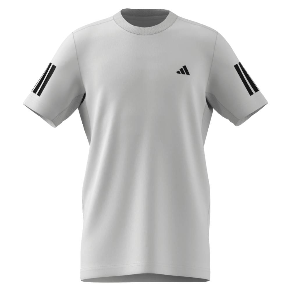 Adidas Boy's Club 3 Stripe Tee (White) - RacquetGuys.ca