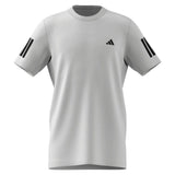 Adidas Boy's Club 3 Stripe Tee (White)