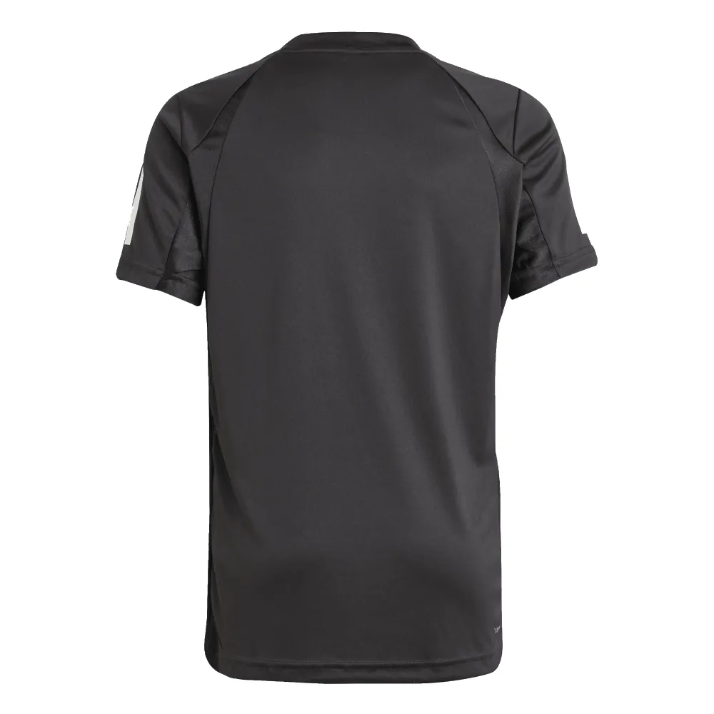 adidas Boy's Club 3 Stripe Top (Black) - RacquetGuys.ca