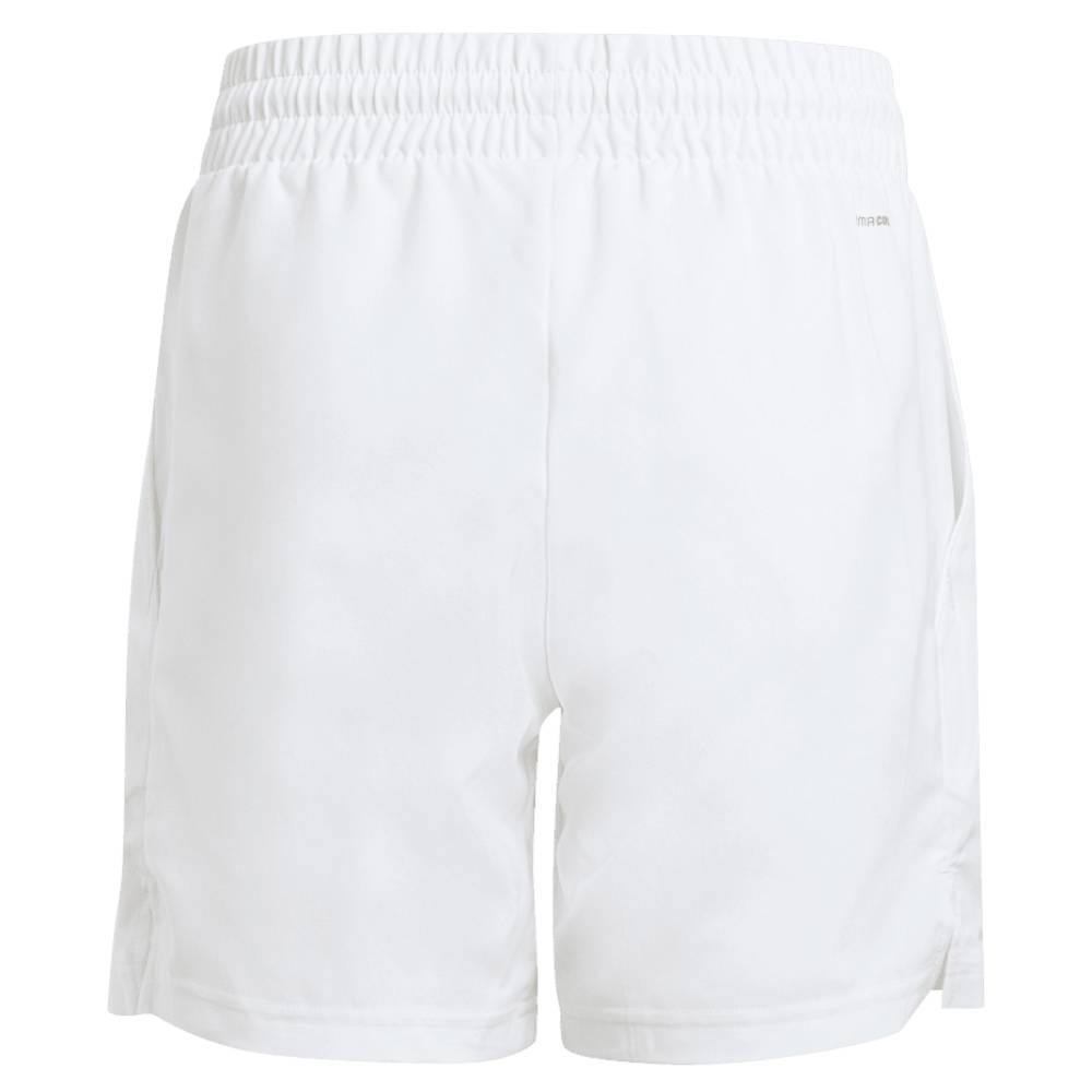adidas Boy's Club 3 Stripe Short (White) - RacquetGuys.ca