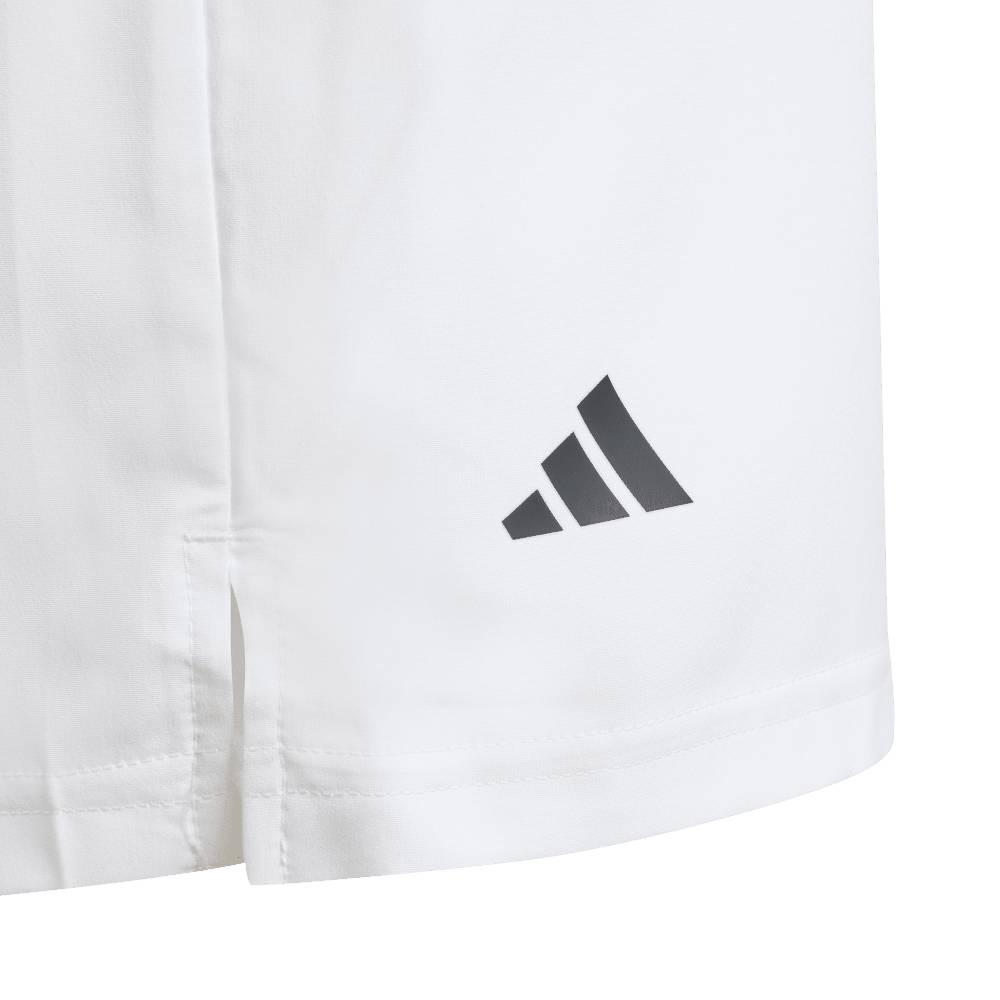 adidas Boy's Club 3 Stripe Short (White) - RacquetGuys.ca