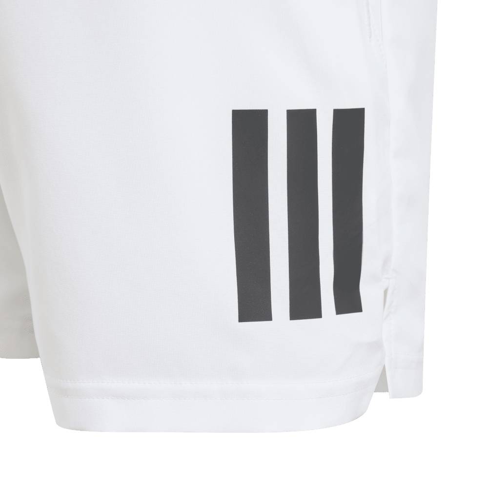 adidas Boy's Club 3 Stripe Short (White) - RacquetGuys.ca