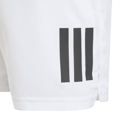 adidas Boy's Club 3 Stripe Short (White) - RacquetGuys.ca