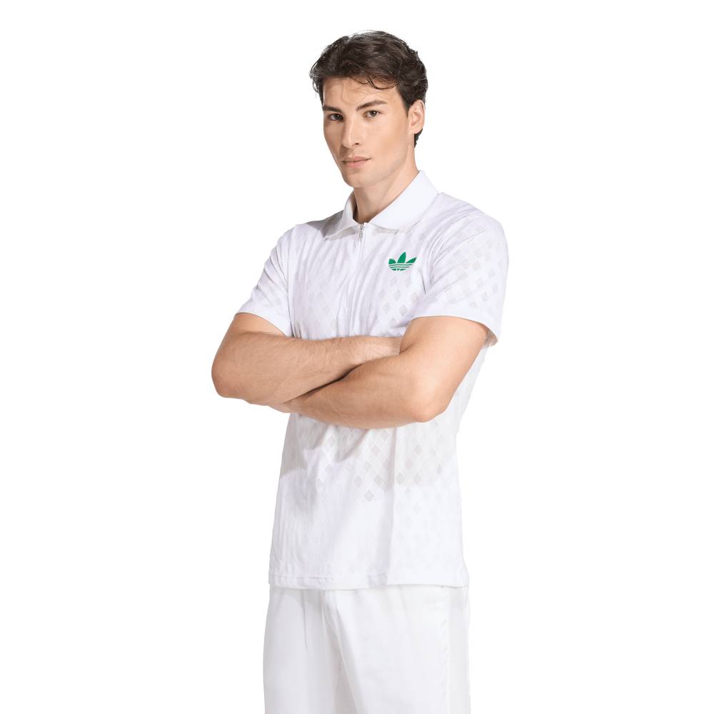 adidas Men's Polo Pro Top (White) - RacquetGuys.ca