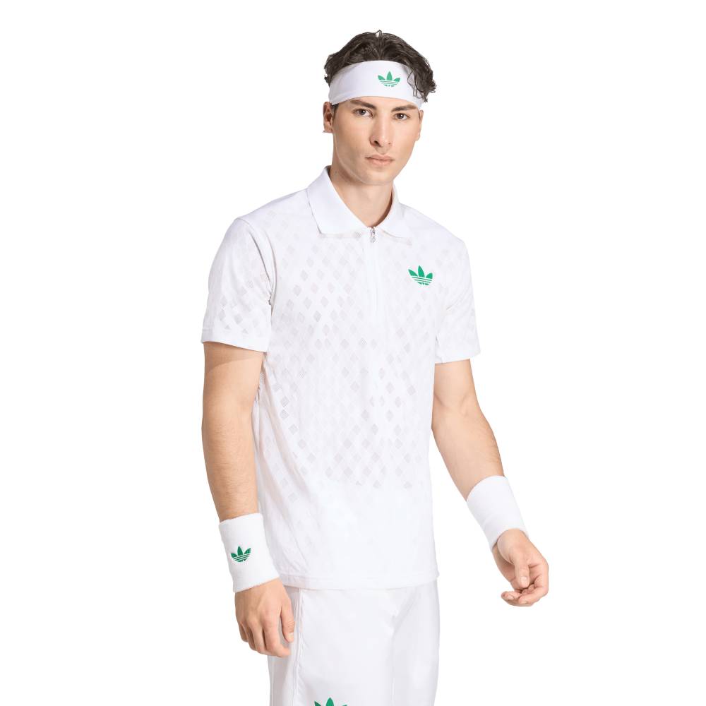 adidas Men's Polo Pro Top (White) - RacquetGuys.ca