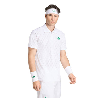 adidas Men's Polo Pro Top (White) - RacquetGuys.ca