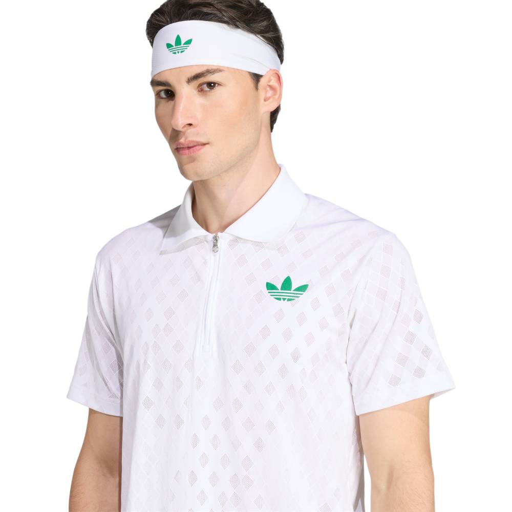 adidas Men's Polo Pro Top (White) - RacquetGuys.ca