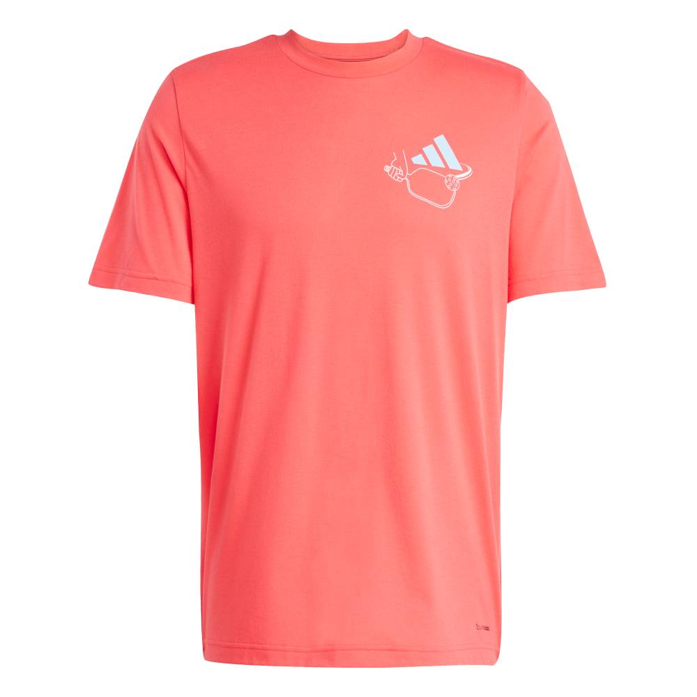 adidas Men's Pickleball Served Graphic Tee Top (Semi Lucid Red) - RacquetGuys.ca