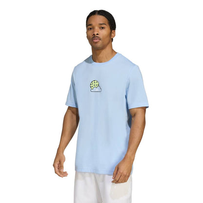 adidas Men's Pickleball Graphic Tee Top (Glow Blue) - RacquetGuys.ca