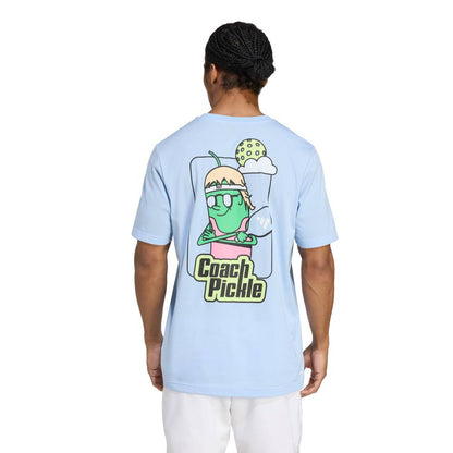 adidas Men's Pickleball Graphic Tee Top (Glow Blue) - RacquetGuys.ca