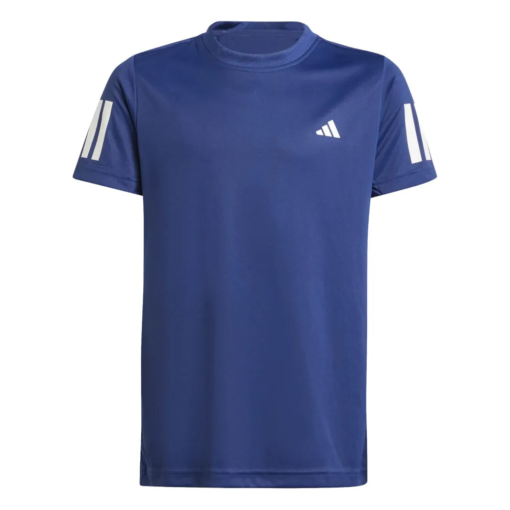 aadidas Boy's Club 3 Stripe Top (Blue) - RacquetGuys.ca