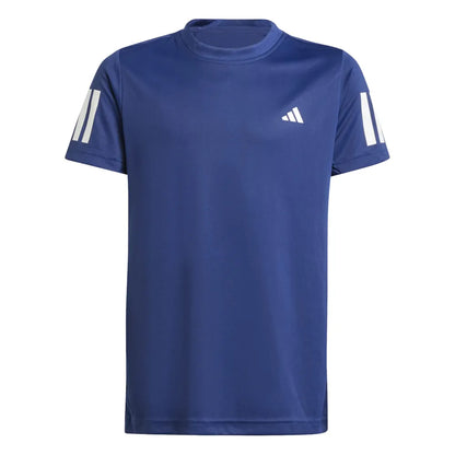 aadidas Boy's Club 3 Stripe Top (Blue) - RacquetGuys.ca