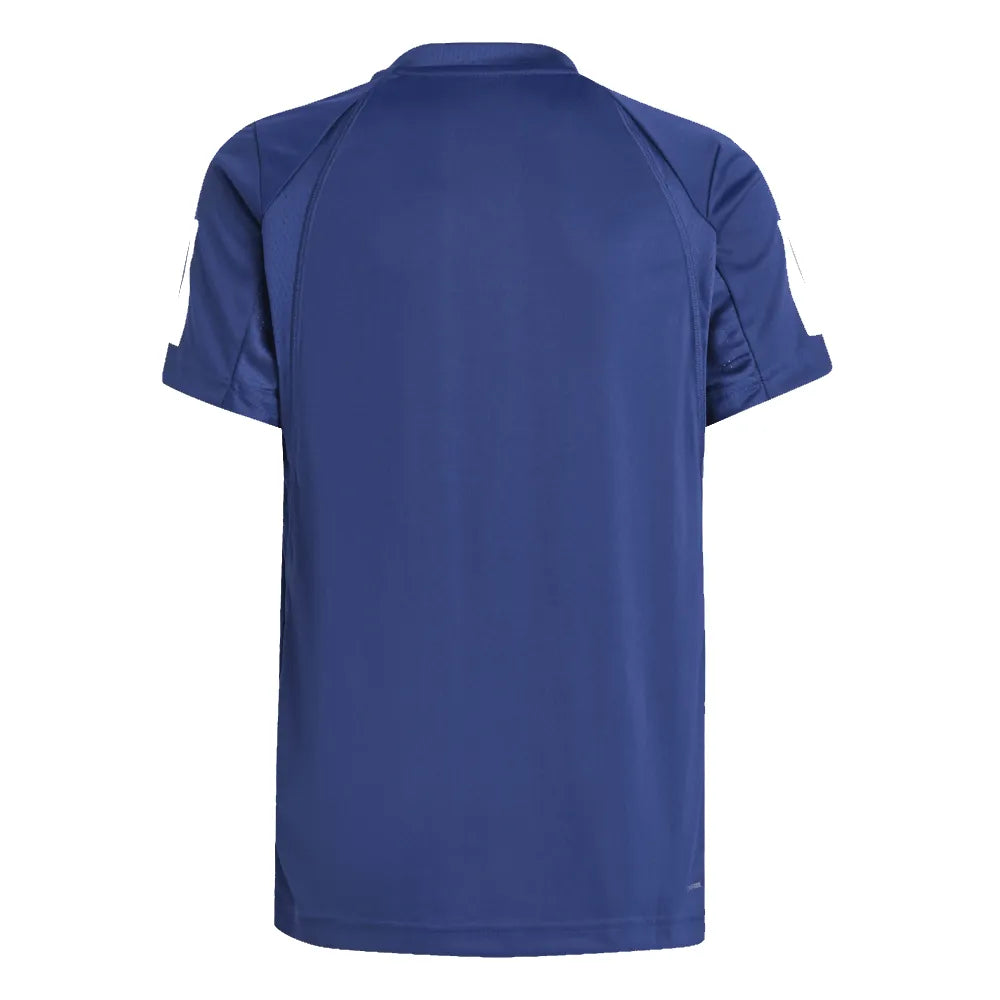 aadidas Boy's Club 3 Stripe Top (Blue) - RacquetGuys.ca