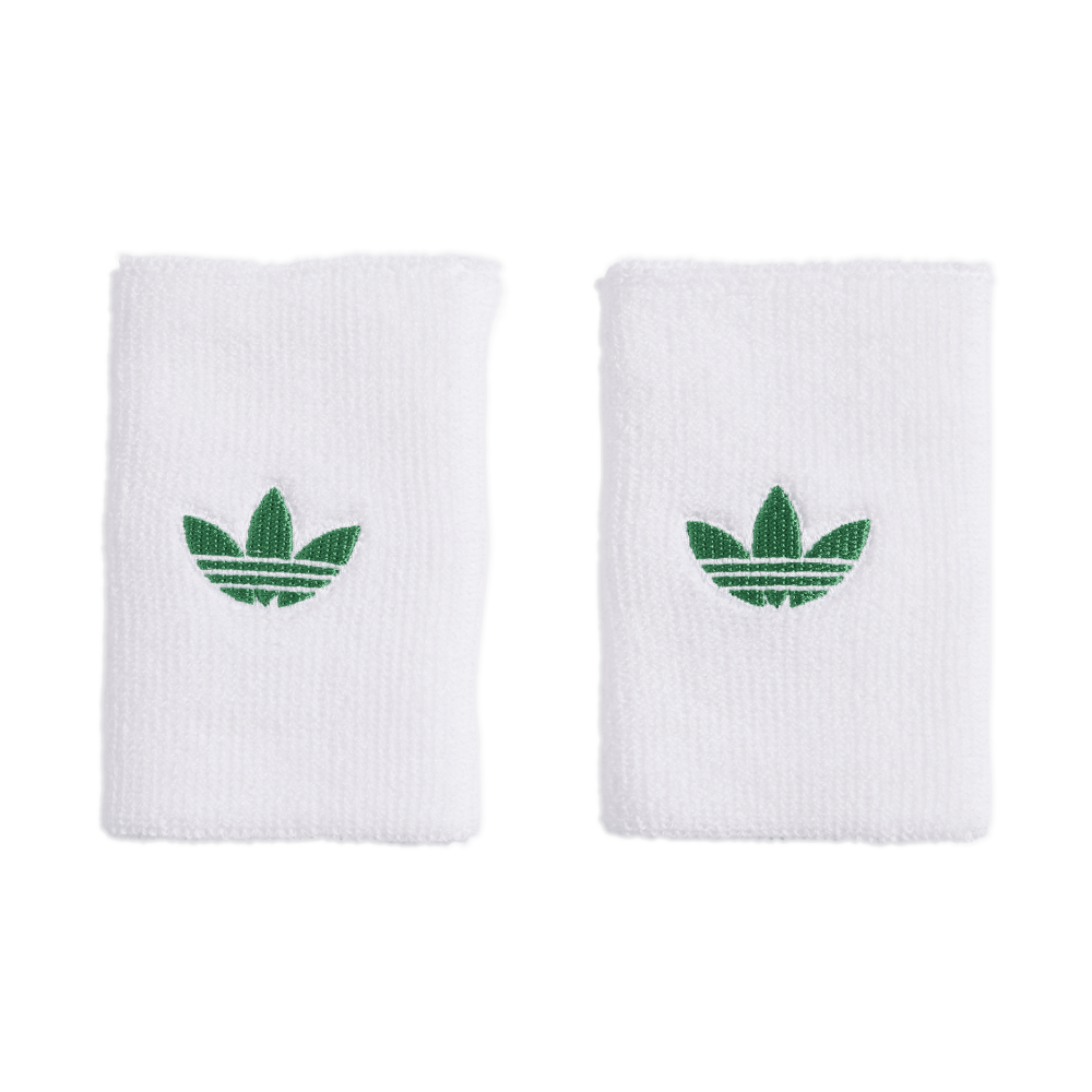 adidas Tennis Large Wristband (White/Green) - RacquetGuys.ca
