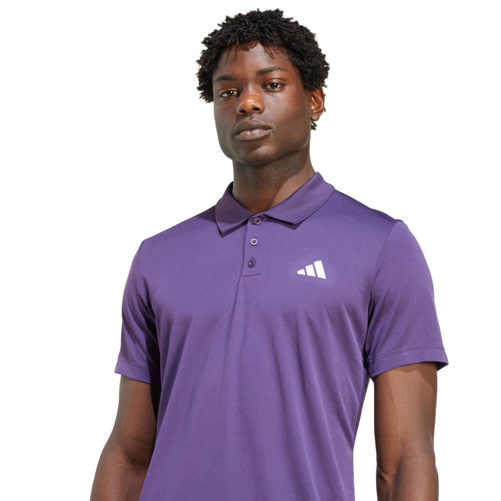adidas Men's FreeLift Polo Top (Aurora Plum) - RacquetGuys.ca