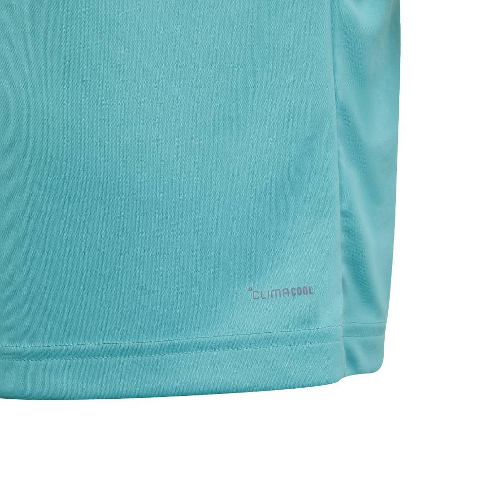 adidas Boy's 3 Stripe Club Polo (Powder Teal) - RacquetGuys.ca