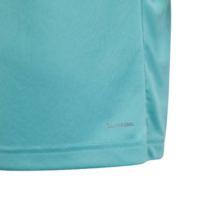 adidas Boy's 3 Stripe Club Polo (Powder Teal) - RacquetGuys.ca