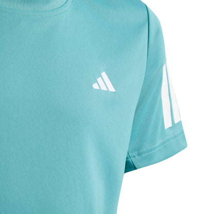 adidas Boy's 3 Stripe Club Polo (Powder Teal) - RacquetGuys.ca