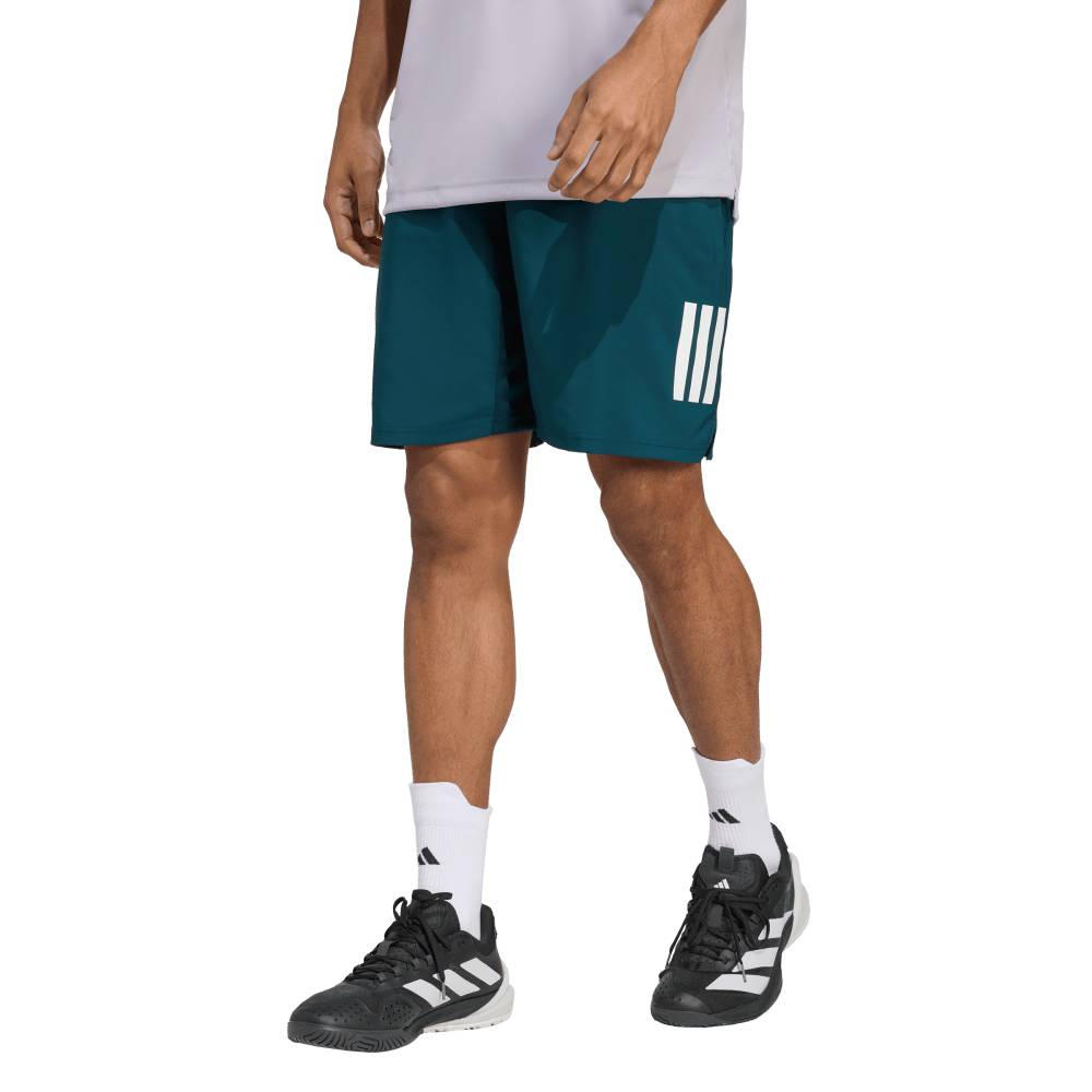 adidas Men's 3 Stripe Club 7-inch Short (Aurivy) - RacquetGuys.ca