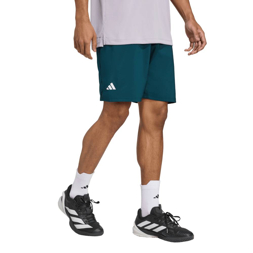 adidas Men's 3 Stripe Club 7-inch Short (Aurivy) - RacquetGuys.ca