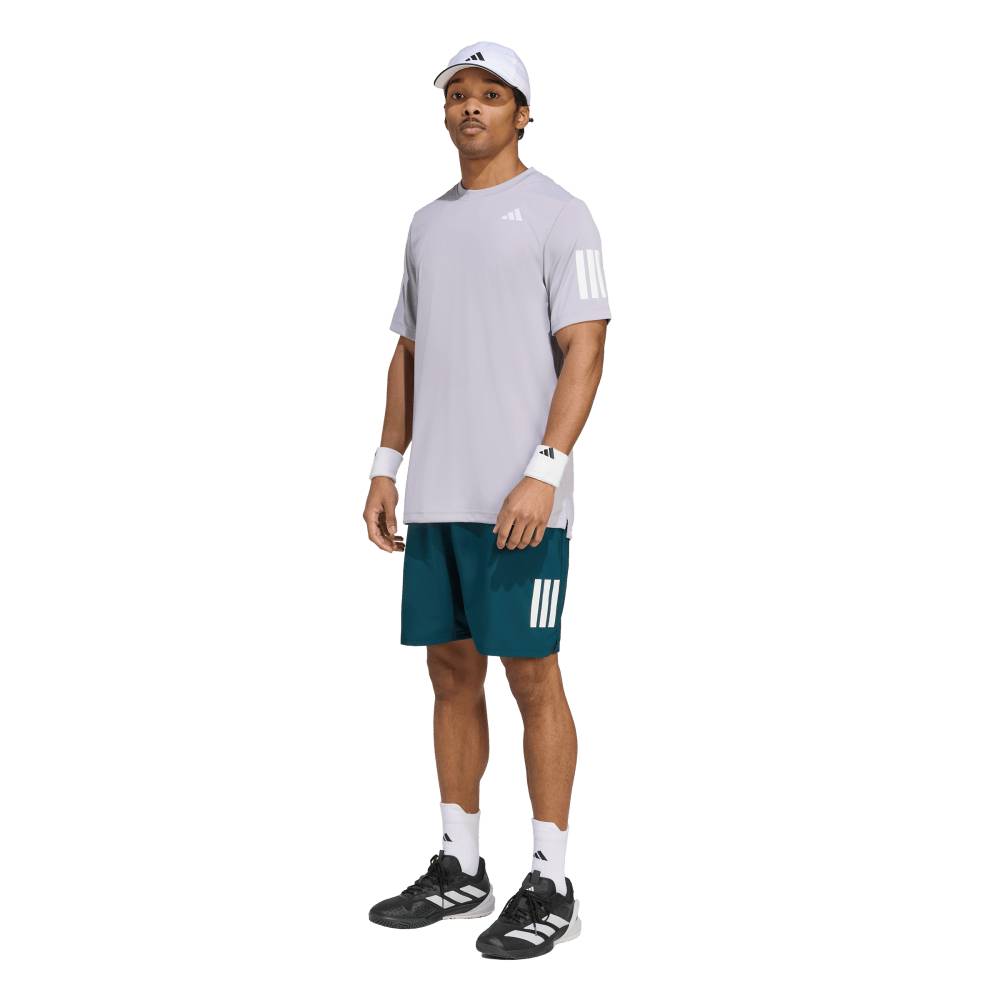 adidas Men's 3 Stripe Club 7-inch Short (Aurivy) - RacquetGuys.ca