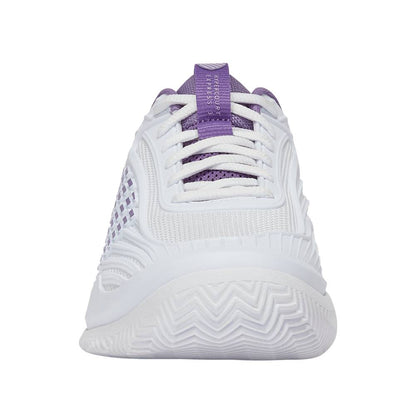 K-Swiss Hypercourt Express 3 Clay Court Women's Tennis Shoe (White/Purple) - RacquetGuys.ca