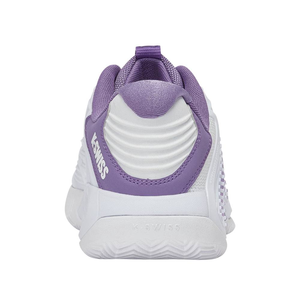 K-Swiss Hypercourt Express 3 Clay Court Women's Tennis Shoe (White/Purple) - RacquetGuys.ca