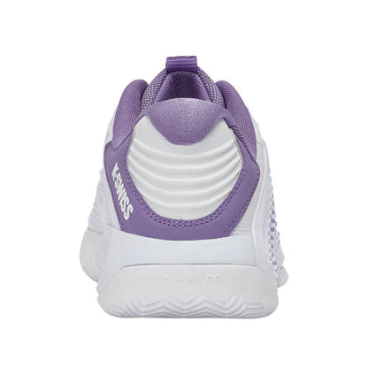 K-Swiss Hypercourt Express 3 Clay Court Women's Tennis Shoe (White/Purple) - RacquetGuys.ca