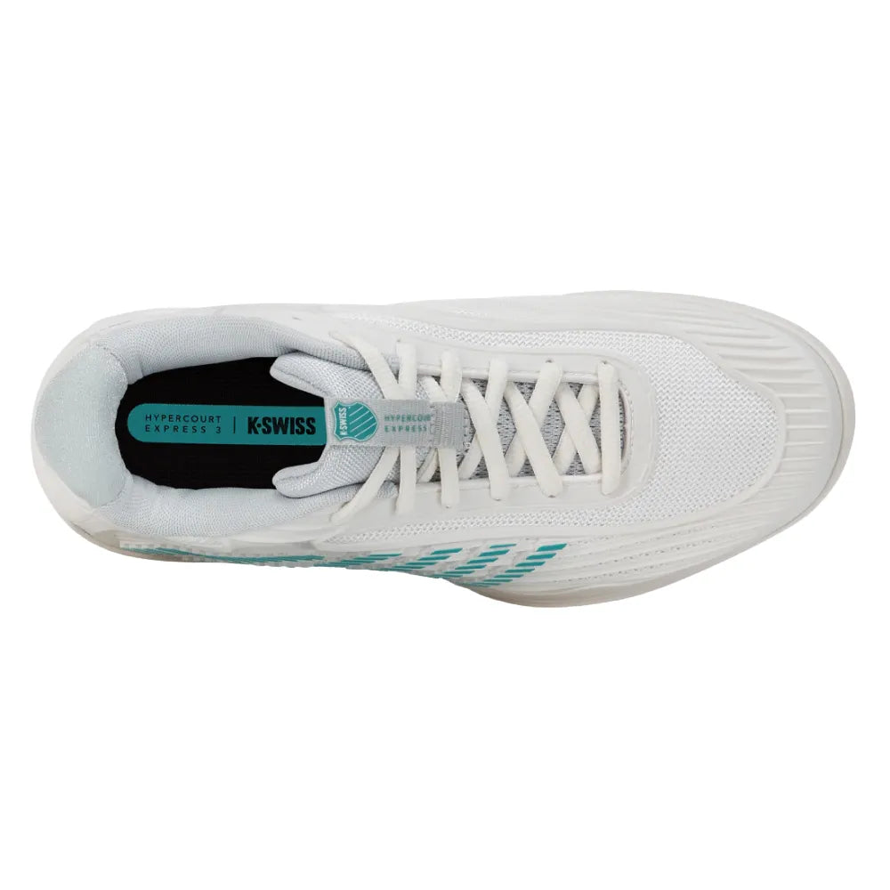 K-Swiss Hypercourt Express 3 Wide Women's Tennis Shoe (Blanc De Blanc/Gray)