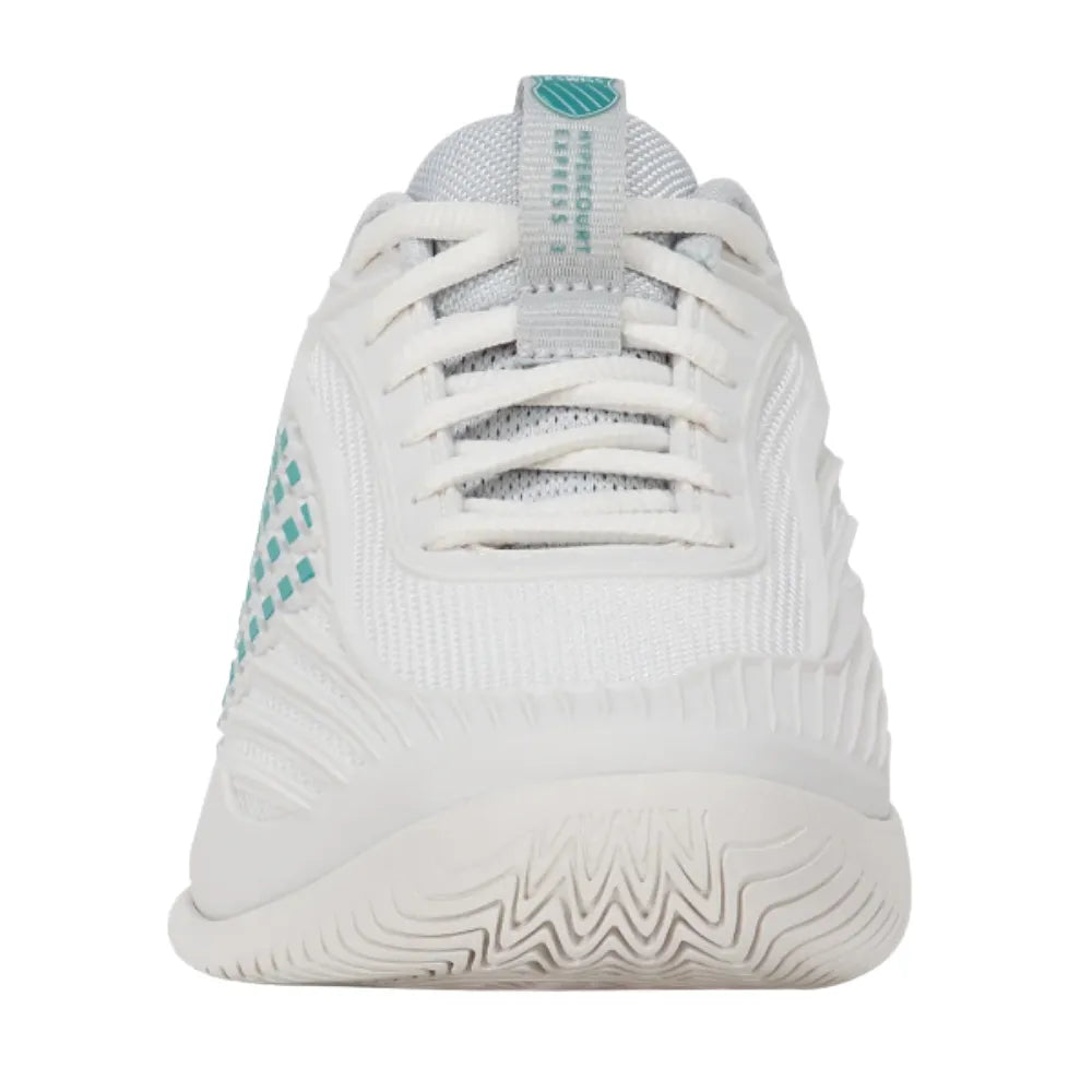 K-Swiss Hypercourt Express 3 Wide Women's Tennis Shoe (Blanc De Blanc/Gray)